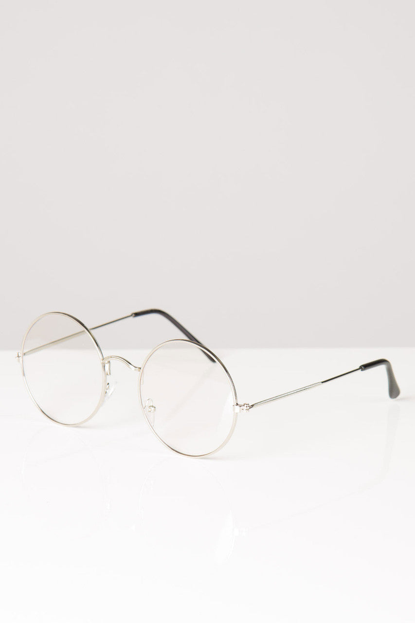 Large Round Clear Sunglasses