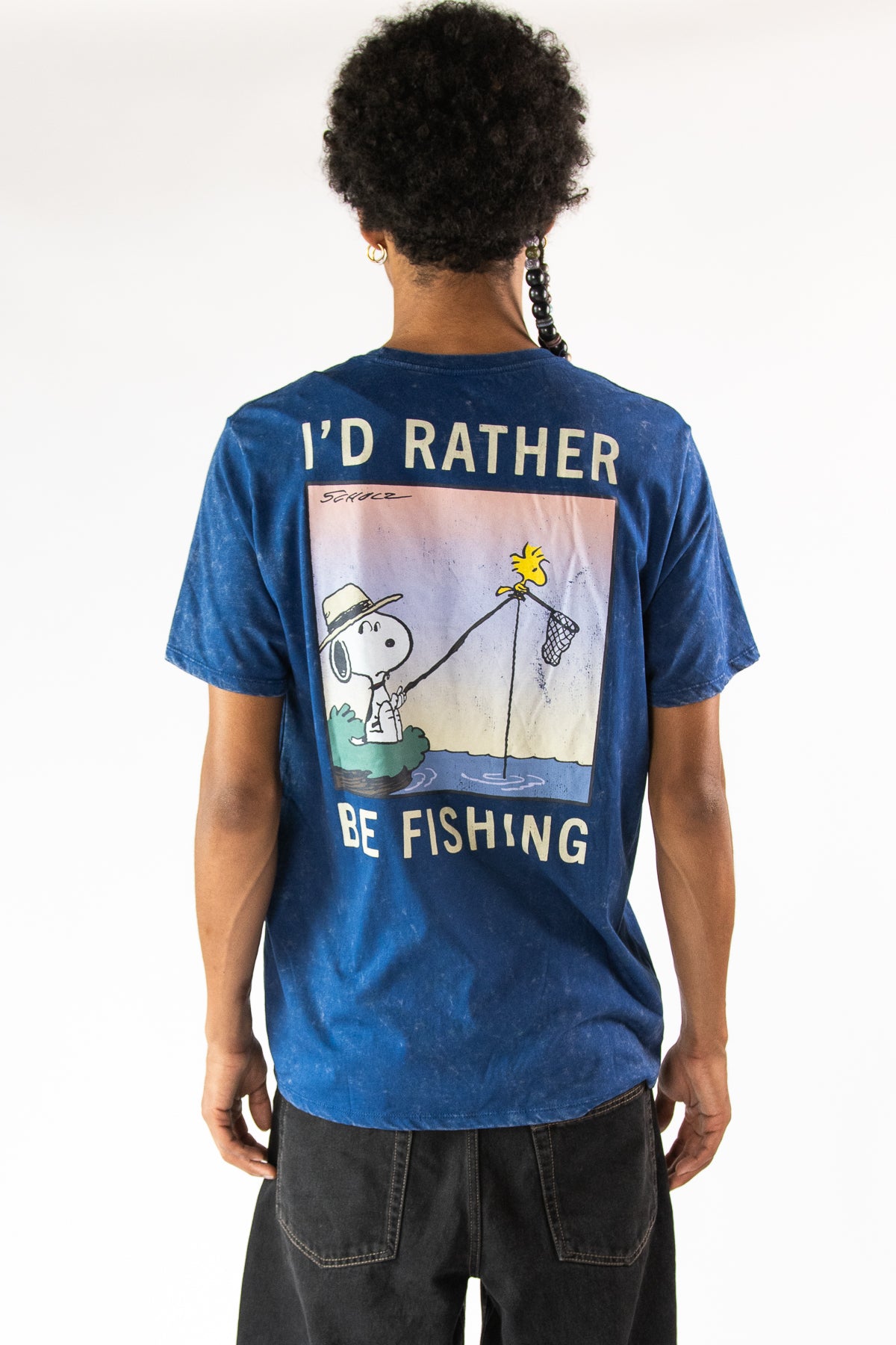 Snoopy Embroidered Fishing Tee