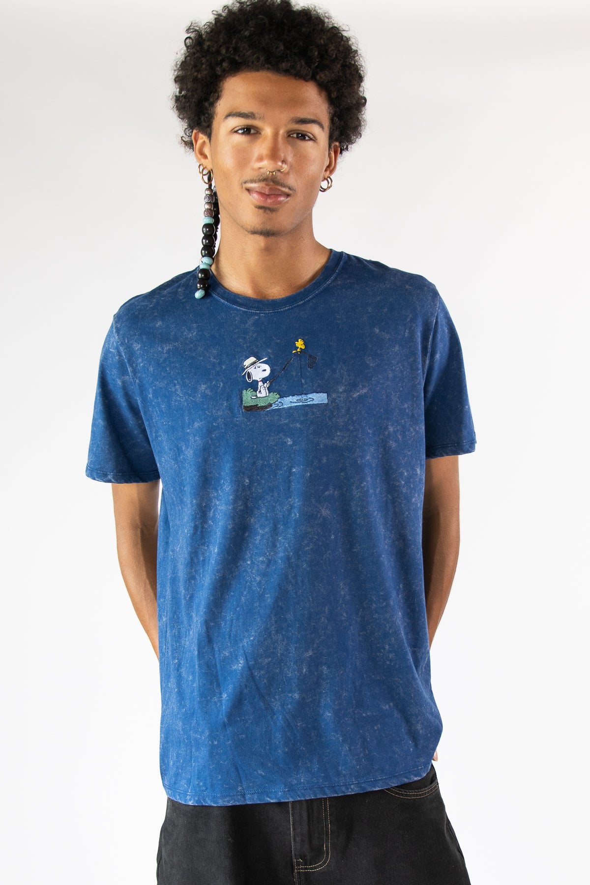 Snoopy Embroidered Fishing Tee