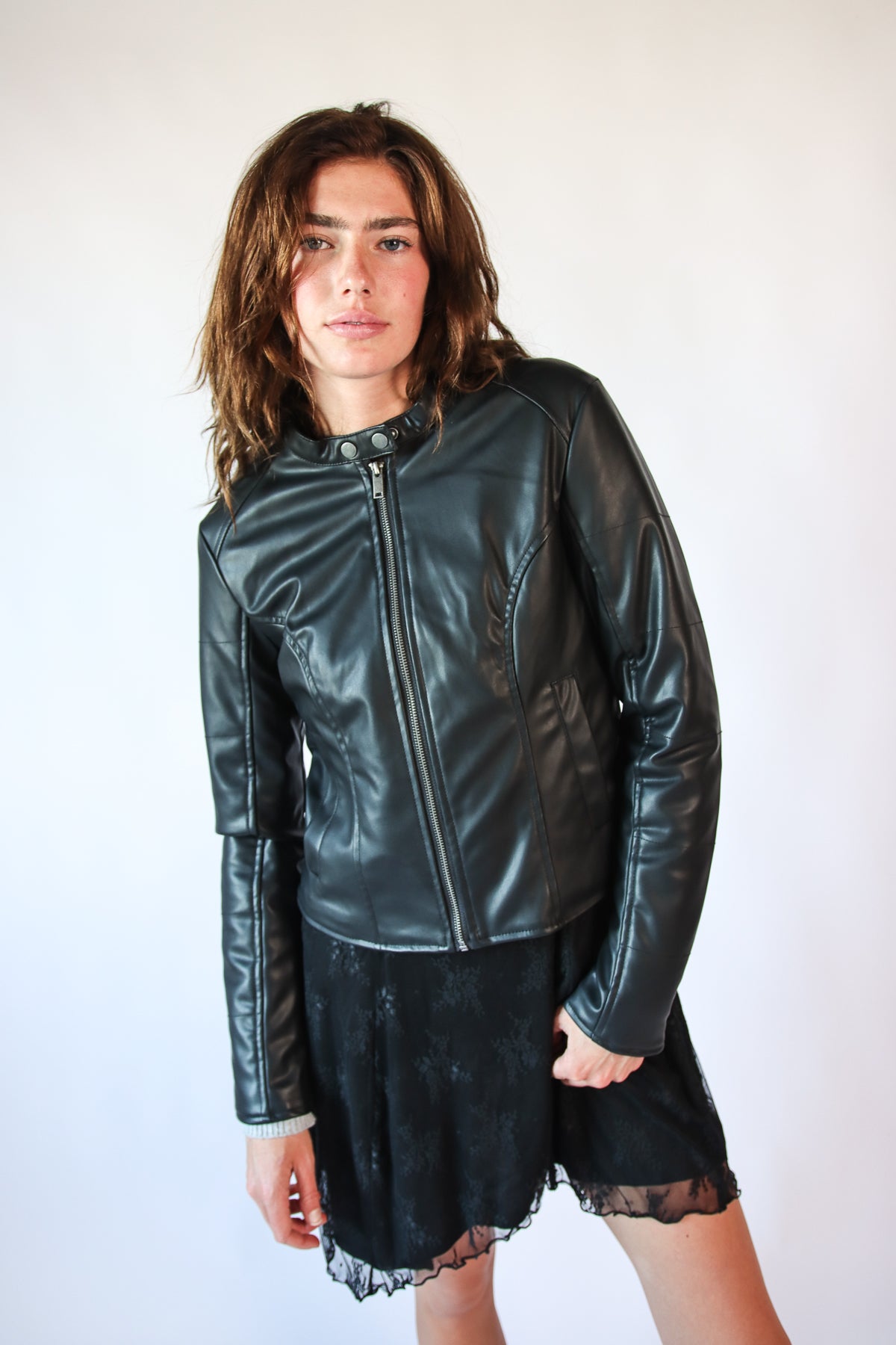 Solid Black Racing Jacket