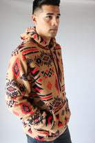 Southwest Pattern Sherpa Hoodie