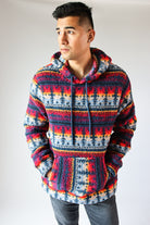Southwest Pattern Sherpa Hoodie