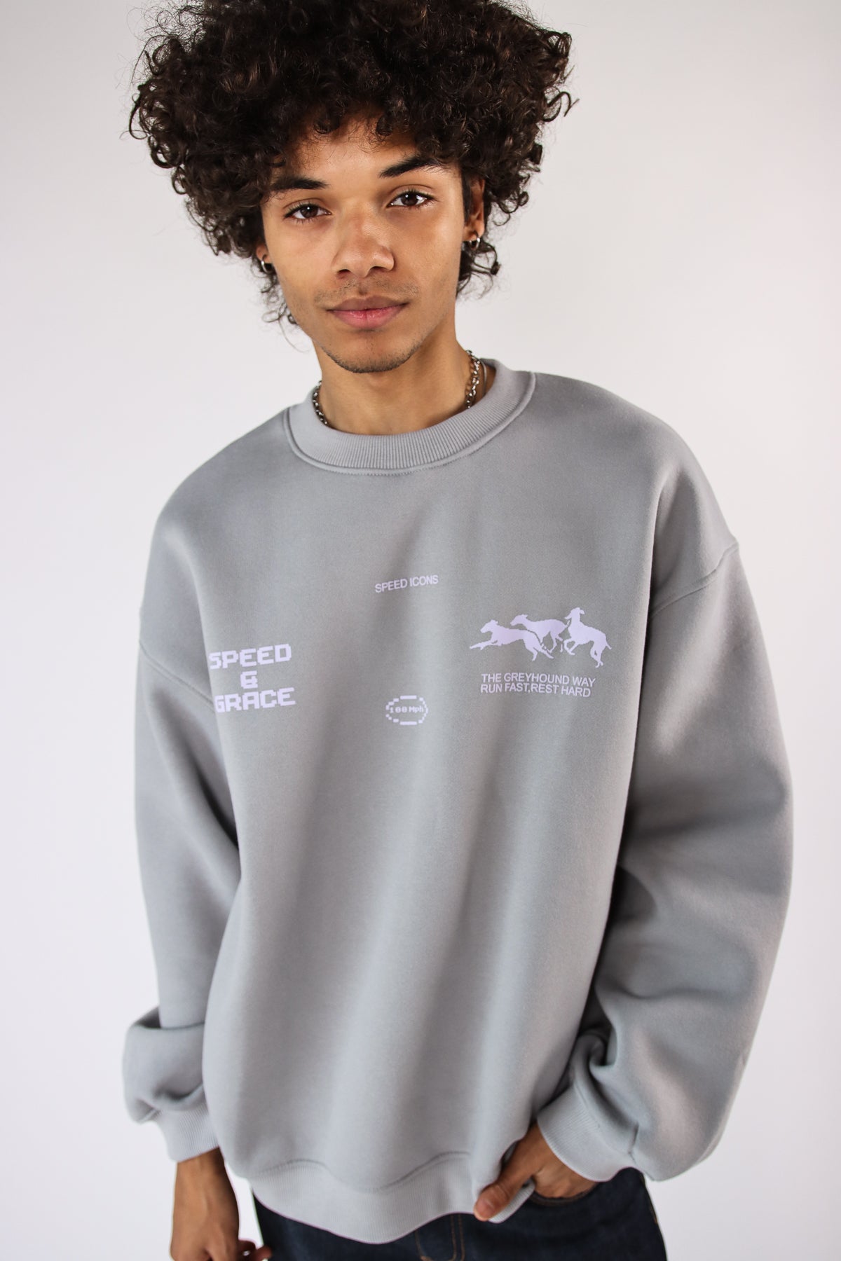 Speed & Grace Greyhounds Crew Sweatshirt