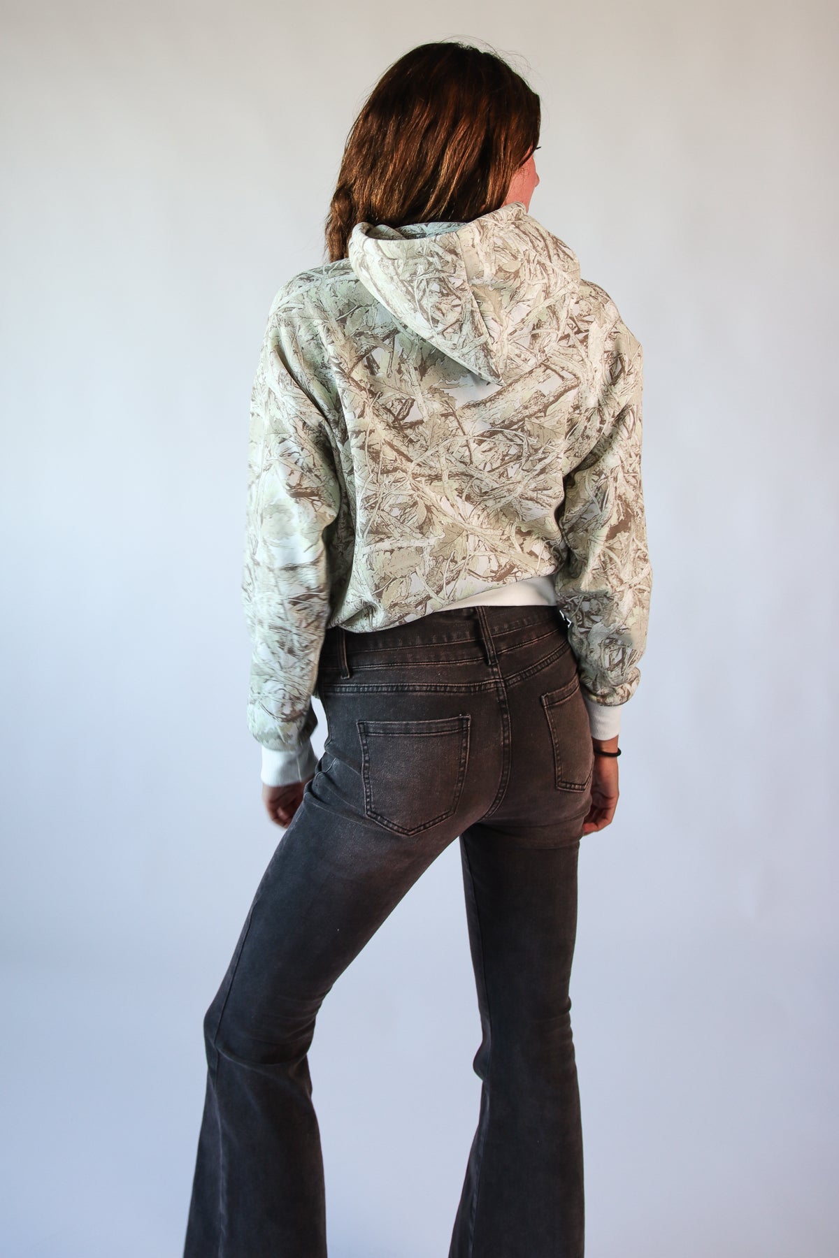 Star Applique Camo Sweatshirt