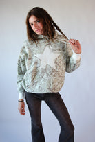 Star Applique Camo Sweatshirt