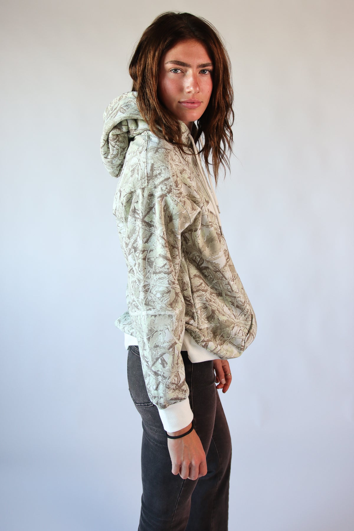 Star Applique Camo Sweatshirt