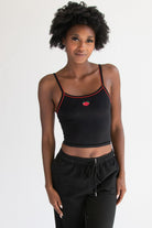 Embroidered Fruit Seamless Tank Top
