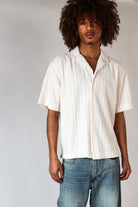 Boucle Stripe Textured Button Up Shirt