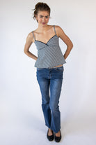 Stripe  Babydoll Cami Top