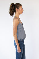 Stripe  Babydoll Cami Top