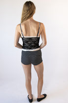 Stripe Fold Over Shorts