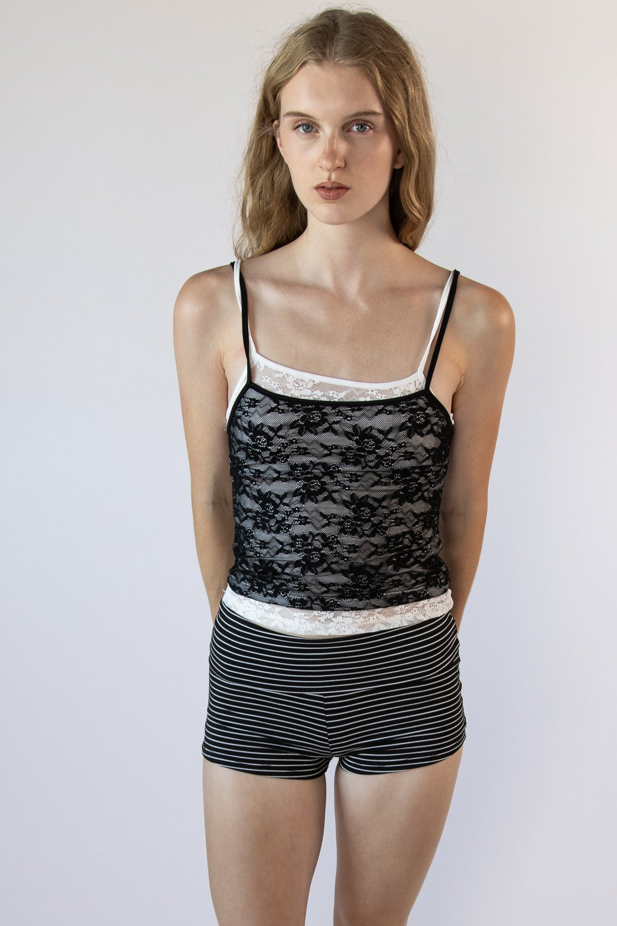 Stripe Fold Over Shorts