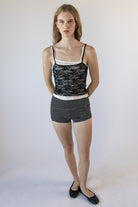 Stripe Fold Over Shorts