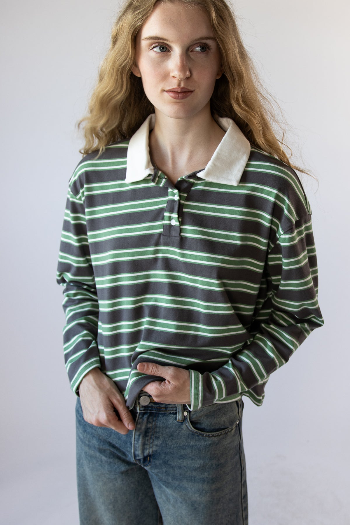 Boxy Stripe Polo