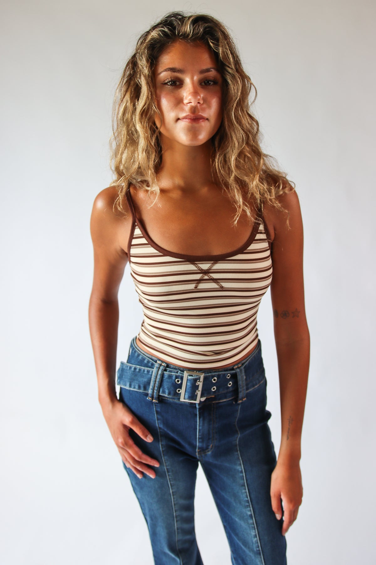 Striped Ringer Cami