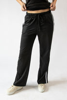 Fleece Lined Side Stripe Track Pants