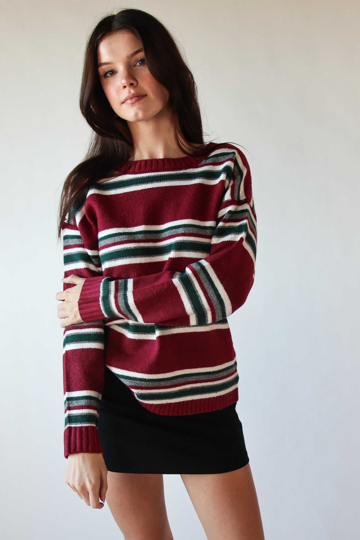 Striped Knit Sweater