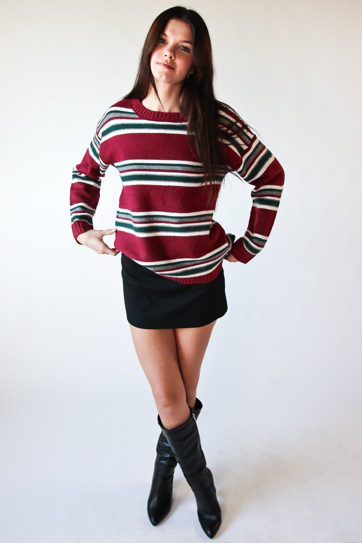 Striped Knit Sweater
