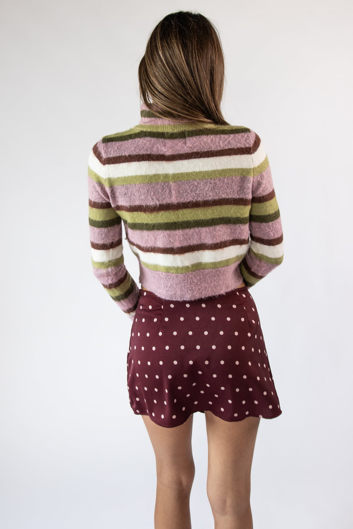 Striped Star Zip Sweater