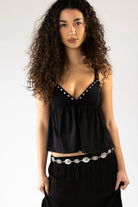 Studded Babydoll Tank Top