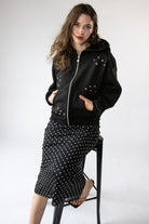 Studded Star Zip Hoodie