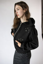 Studded Star Zip Hoodie