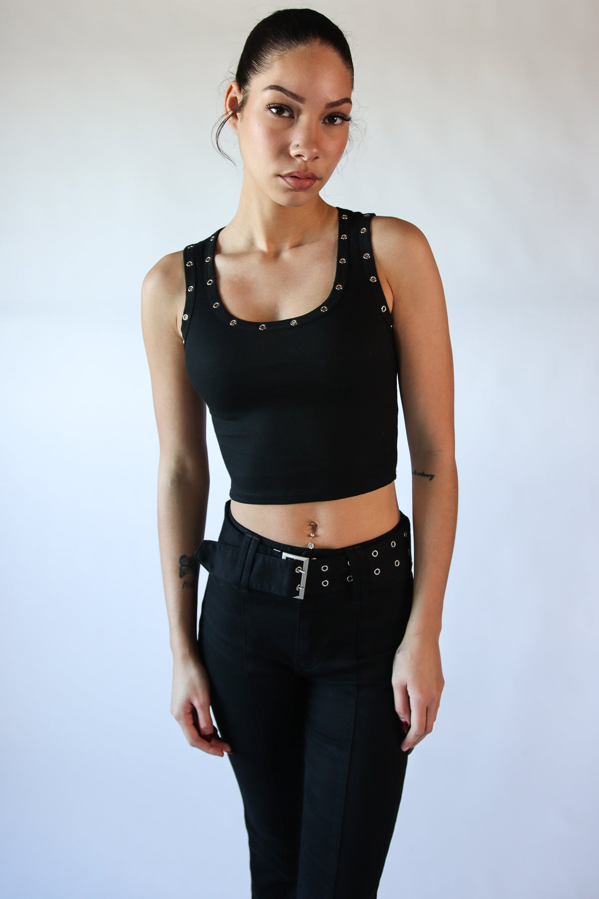Studded Scoop Tank Top