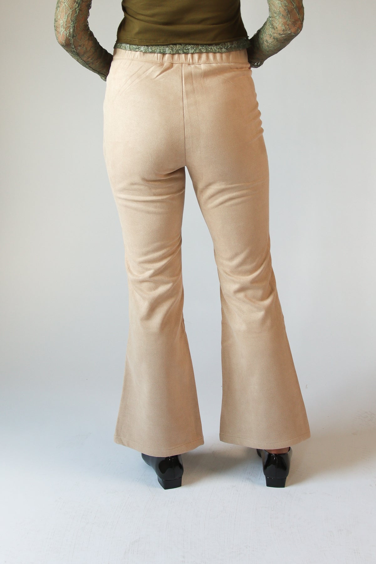Suede Flare Pants