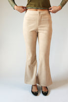 Suede Flare Pants