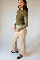 Suede Flare Pants