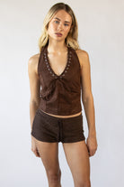 Mixed Open Knit Lined Shorts