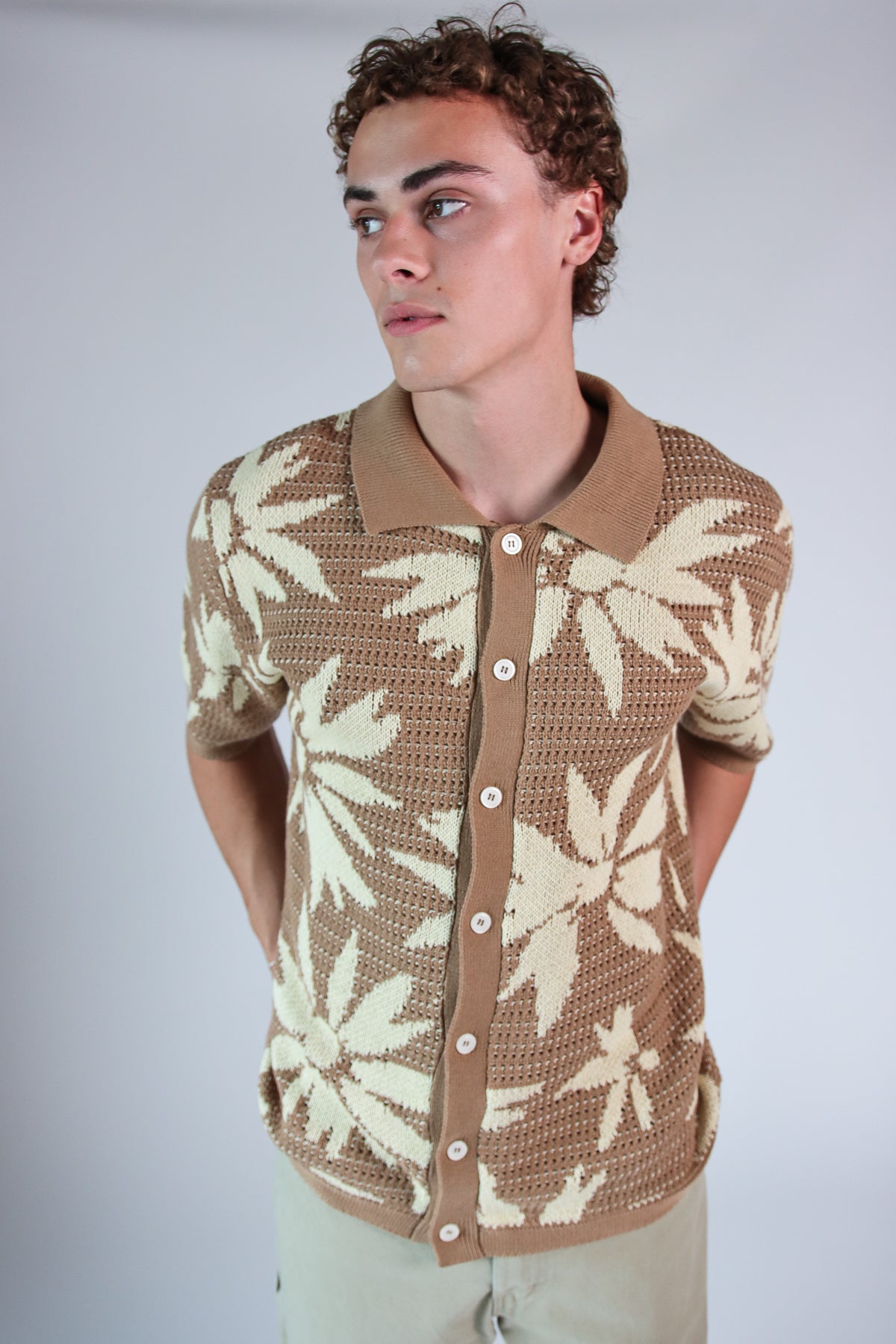 Sunflower Knit Button Front