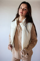 Sweater Knit Puffer Vest