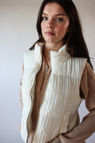 Sweater Knit Puffer Vest