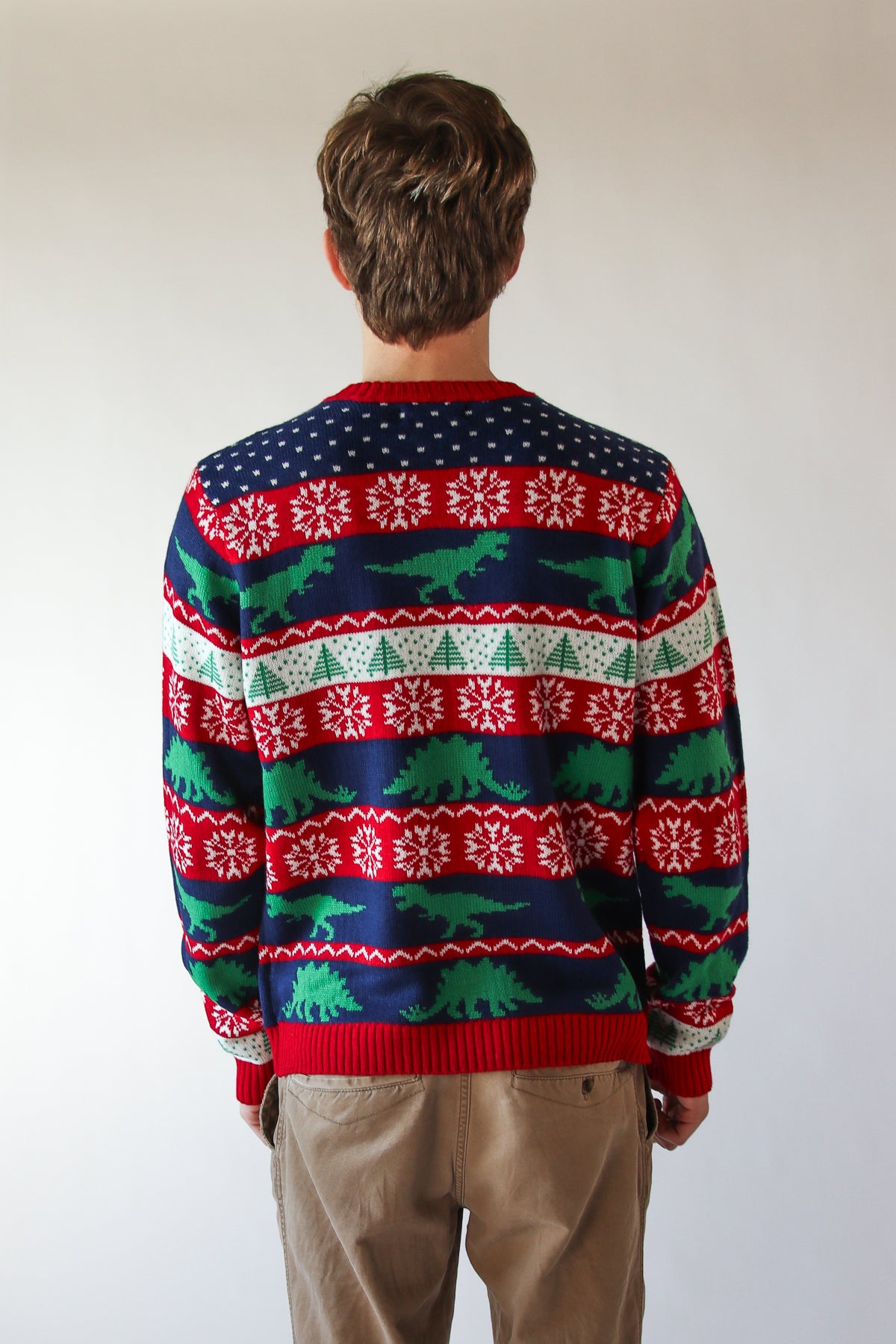 Christmas Sweater On A T-Rex Sweater