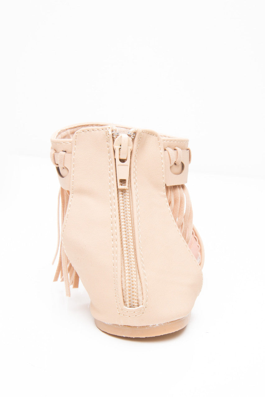 Tan Fringe Sandal