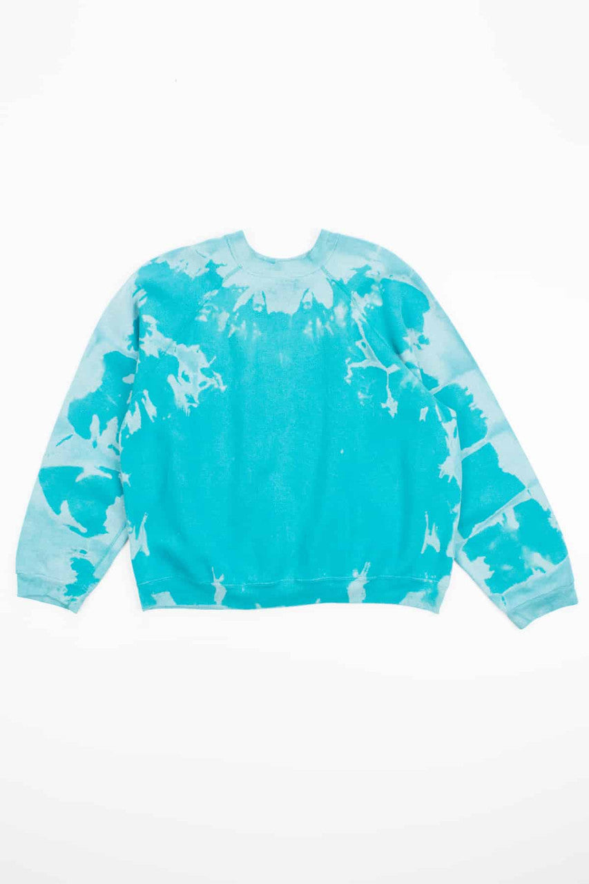 Teal Brushed and Bleached Vintage Sweatshirt