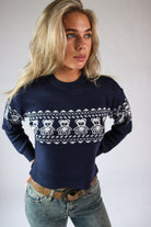 Teddy Bear Pattern Fair Isle Sweater