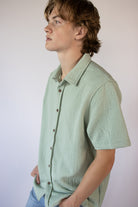 Textured Heavyweight Button Up Shirt