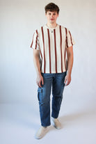 Thick Striped Crochet Tee