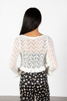 Tie Front Pointelle Cardigan
