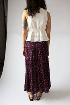 Floral Print Tiered Maxi Skirt