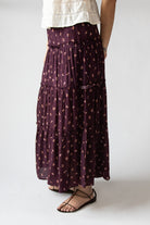 Floral Print Tiered Maxi Skirt