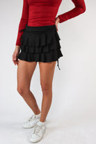 Tiered Ruffle Mini Skort