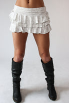Tiered Ruffle Mini Skort