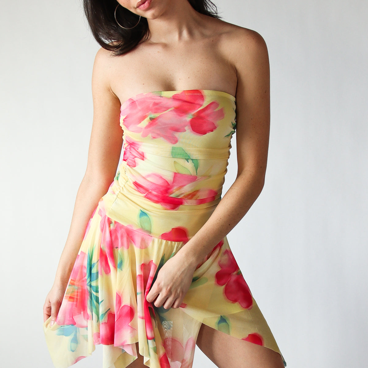 Tube Top Hanky Hem Mini Dress – Ragstock