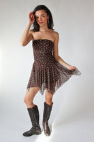 Tube Top Hanky Hem Mini Dress