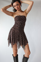 Tube Top Hanky Hem Mini Dress