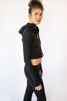 Two Way Zip Fleece Lined Hoodie