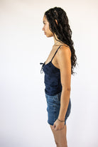 Mesh Flocked Babydoll Cami